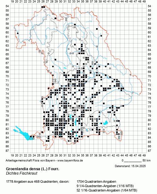 Die Verbreitungskarte zu Groenlandia densa (L.) Fourr. wird geladen ...