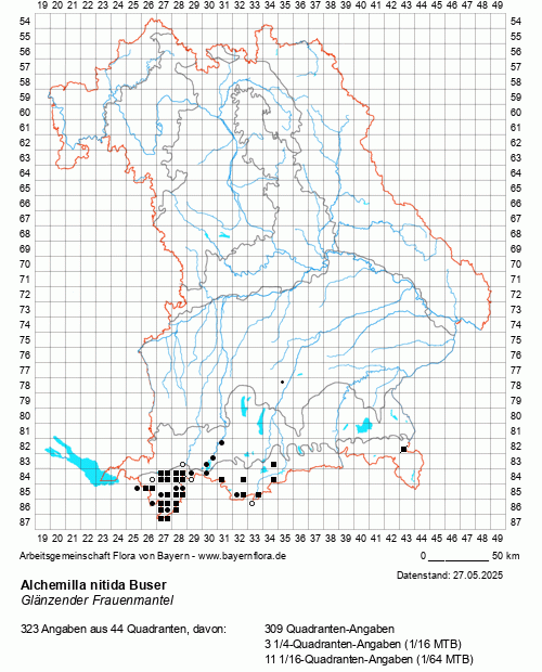 Die Verbreitungskarte zu Alchemilla nitida Buser wird geladen ...
