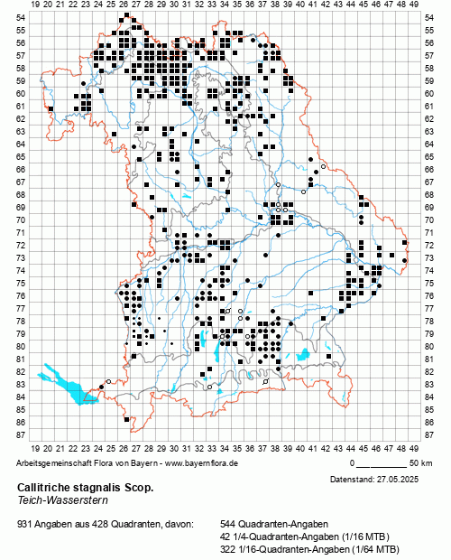 Die Verbreitungskarte zu Callitriche stagnalis Scop. wird geladen ...