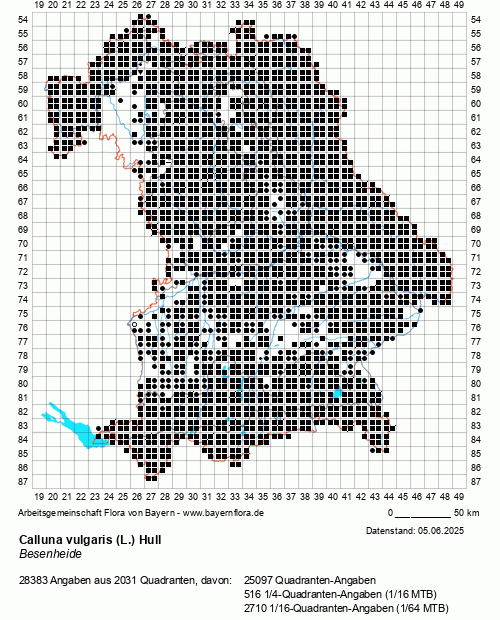 Die Verbreitungskarte zu Calluna vulgaris (L.) Hull wird geladen ...