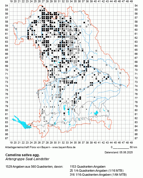 Die Verbreitungskarte zu Camelina sativa agg. wird geladen ...