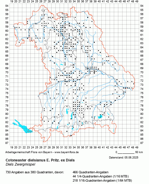 Die Verbreitungskarte zu Cotoneaster dielsianus E. Pritz. ex Diels wird geladen ...