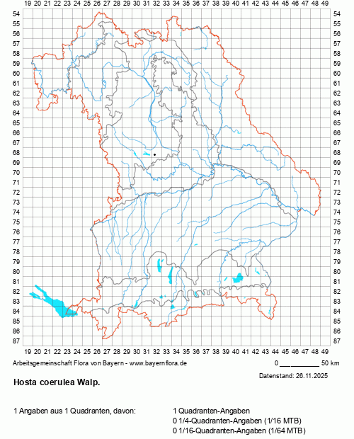 Die Verbreitungskarte zu Hosta coerulea Walp. wird geladen ...