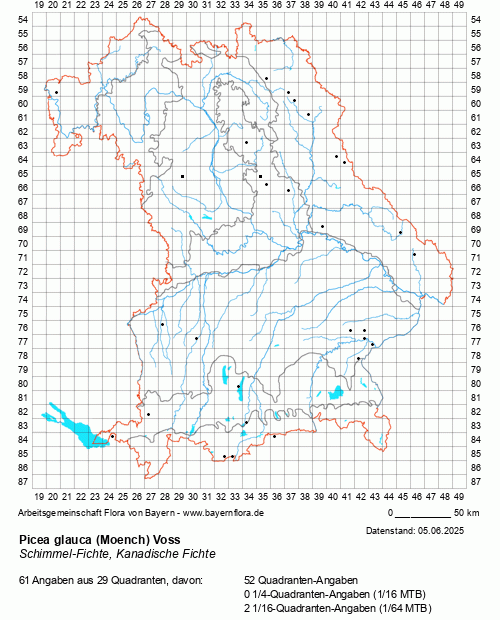 Die Verbreitungskarte zu Picea glauca (Moench) Voss wird geladen ...