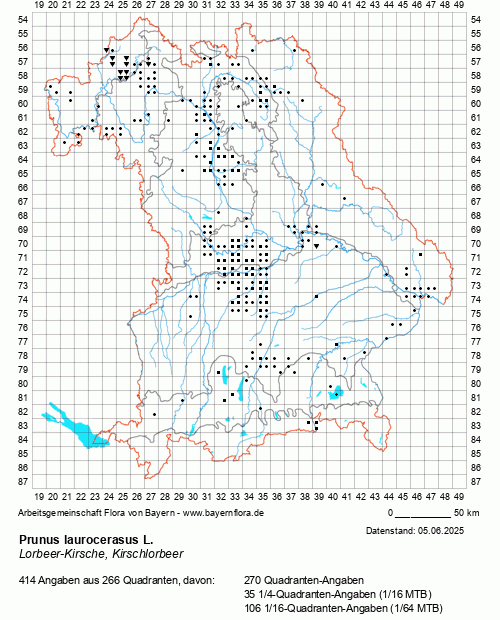 Die Verbreitungskarte zu Prunus laurocerasus L. wird geladen ...