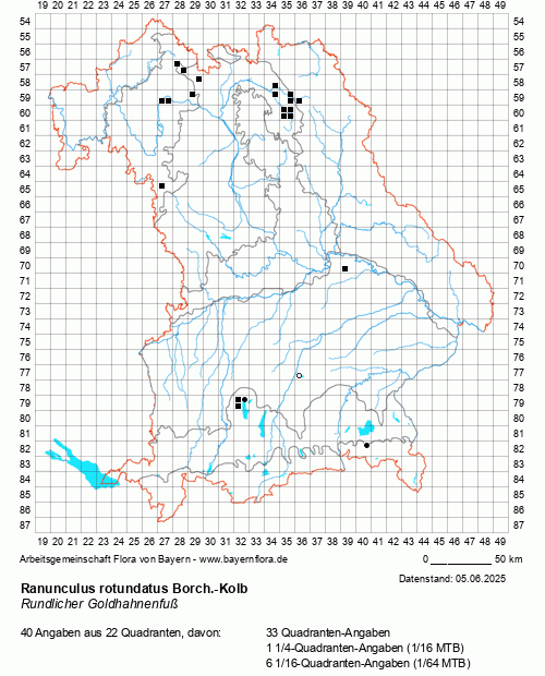 Die Verbreitungskarte zu Ranunculus rotundatus Borch.-Kolb wird geladen ...