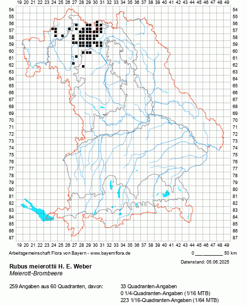 Die Verbreitungskarte zu Rubus meierottii H. E. Weber wird geladen ...