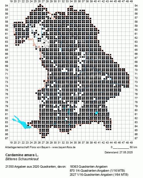 Die Verbreitungskarte zu Cardamine amara L. wird geladen ...