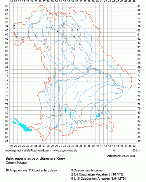 Die Verbreitungskarte zu Salix repens subsp. dunensis Rouy wird geladen ...