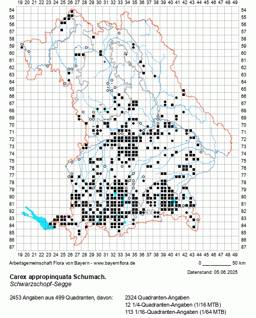 Die Verbreitungskarte zu Carex appropinquata Schumach. wird geladen ...