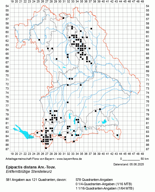 Die Verbreitungskarte zu Epipactis distans Arv.-Touv. wird geladen ...