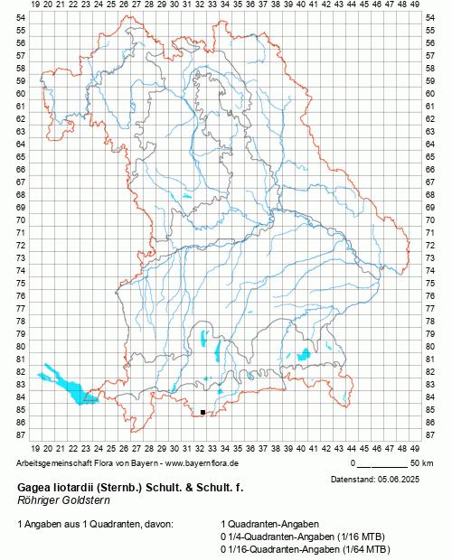 Die Verbreitungskarte zu Gagea liotardii (Sternb.) Schult. & Schult. f. wird geladen ...