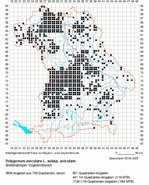 Die Verbreitungskarte zu Polygonum aviculare L. subsp. aviculare wird geladen ...