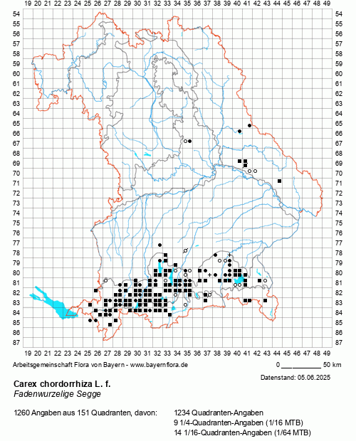 Die Verbreitungskarte zu Carex chordorrhiza L. f. wird geladen ...
