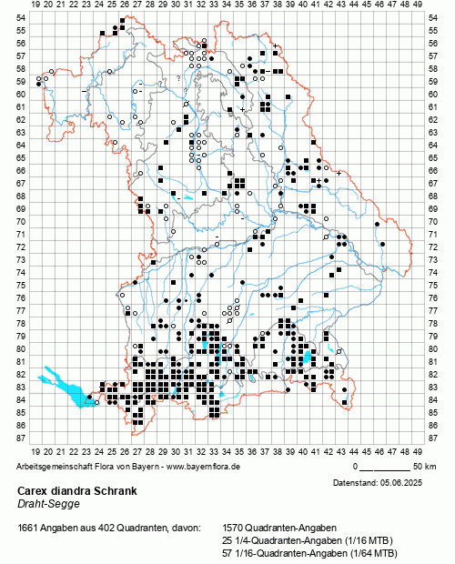 Die Verbreitungskarte zu Carex diandra Schrank wird geladen ...