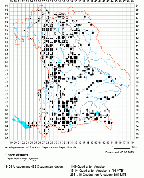 Die Verbreitungskarte zu Carex distans L. wird geladen ...