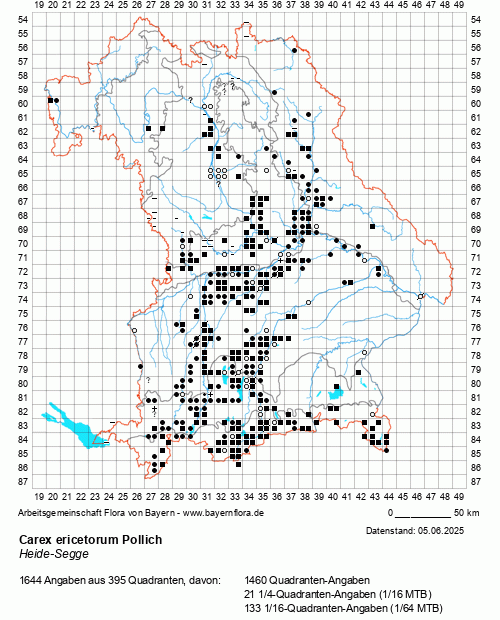 Die Verbreitungskarte zu Carex ericetorum Pollich wird geladen ...