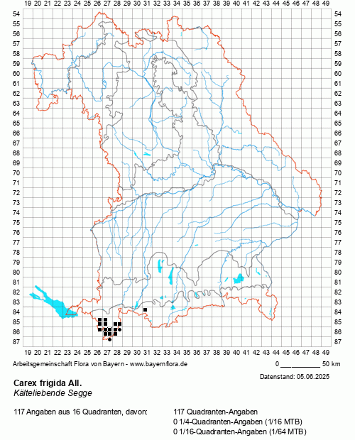 Die Verbreitungskarte zu Carex frigida All. wird geladen ...