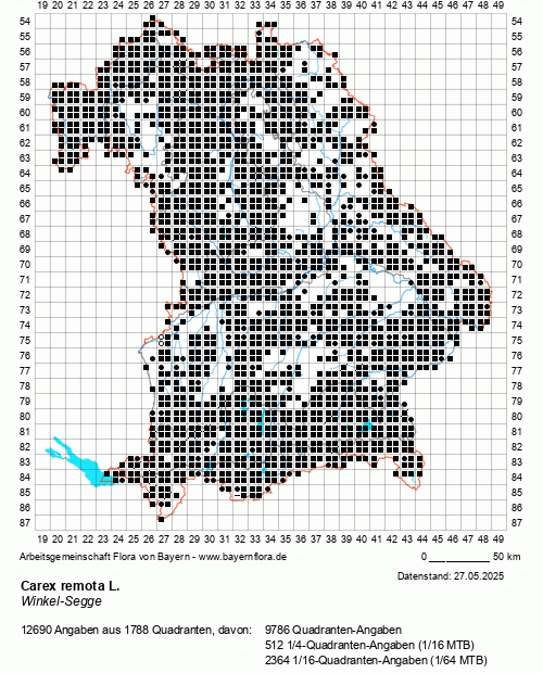 Die Verbreitungskarte zu Carex remota L. wird geladen ...