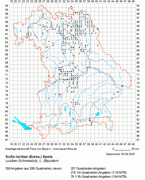 Die Verbreitungskarte zu Scilla luciliae (Boiss.) Speta wird geladen ...