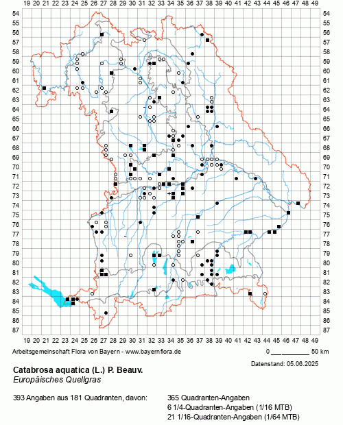 Die Verbreitungskarte zu Catabrosa aquatica (L.) P. Beauv. wird geladen ...