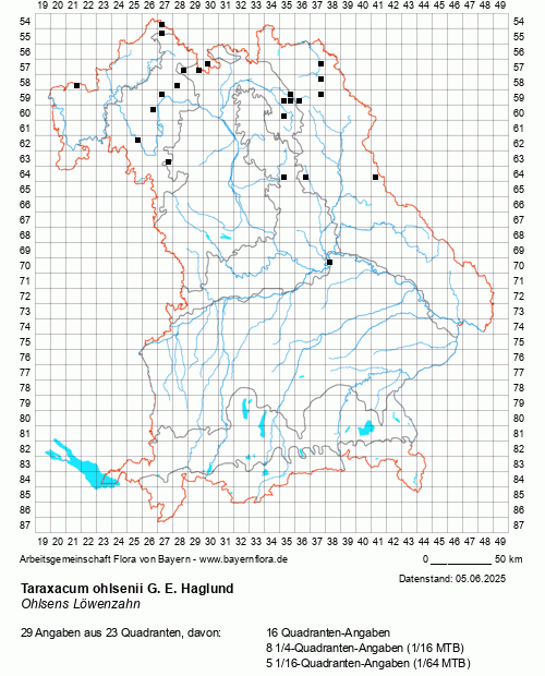 Die Verbreitungskarte zu Taraxacum ohlsenii G. E. Haglund wird geladen ...