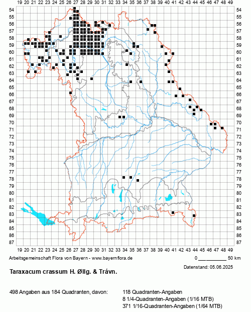 Die Verbreitungskarte zu Taraxacum crassum H. Øllg. & Trávn. wird geladen ...