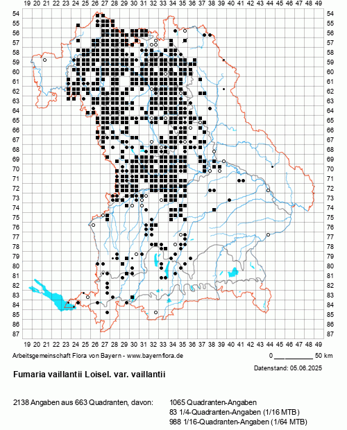 Die Verbreitungskarte zu Fumaria vaillantii Loisel. var. vaillantii wird geladen ...