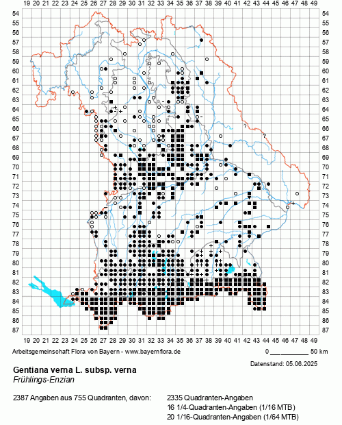 Die Verbreitungskarte zu Gentiana verna L. subsp. verna wird geladen ...