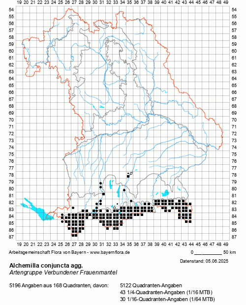 Die Verbreitungskarte zu Alchemilla conjuncta agg. wird geladen ...