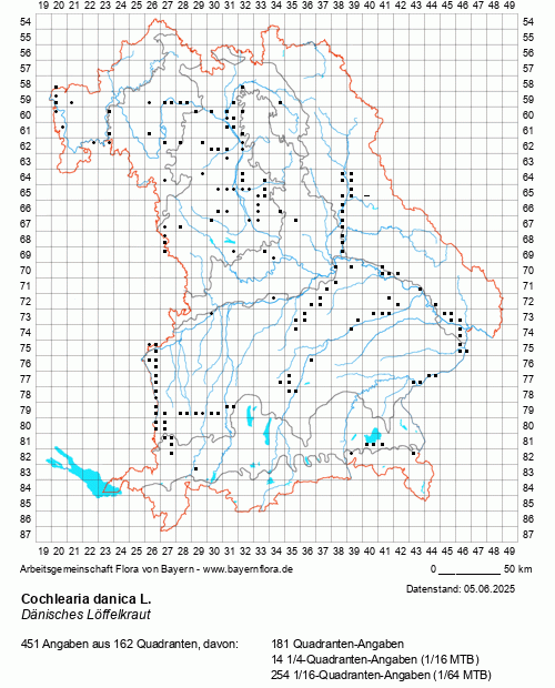 Die Verbreitungskarte zu Cochlearia danica L. wird geladen ...