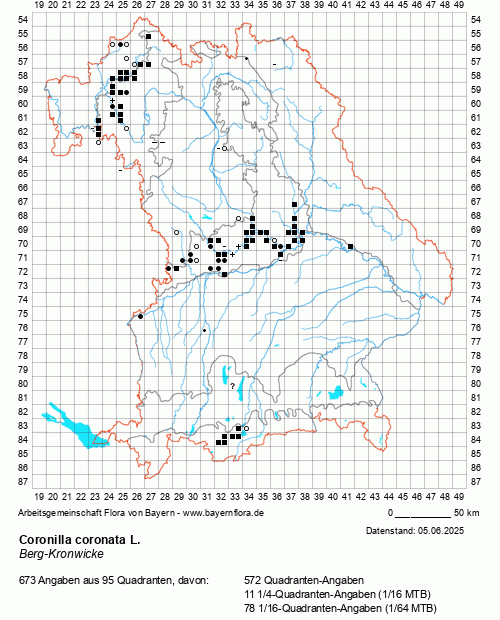 Die Verbreitungskarte zu Coronilla coronata L. wird geladen ...