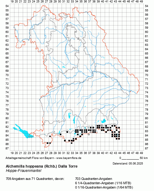 Die Verbreitungskarte zu Alchemilla hoppeana (Rchb.) Dalla Torre wird geladen ...