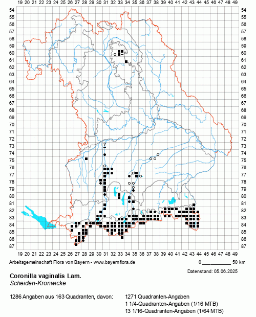 Die Verbreitungskarte zu Coronilla vaginalis Lam. wird geladen ...
