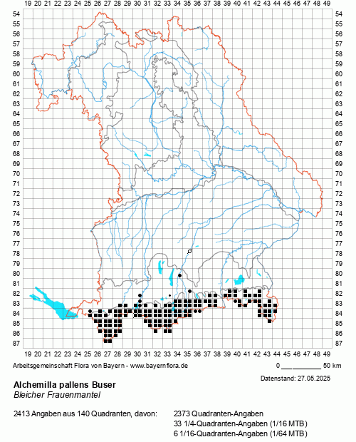 Die Verbreitungskarte zu Alchemilla pallens Buser wird geladen ...