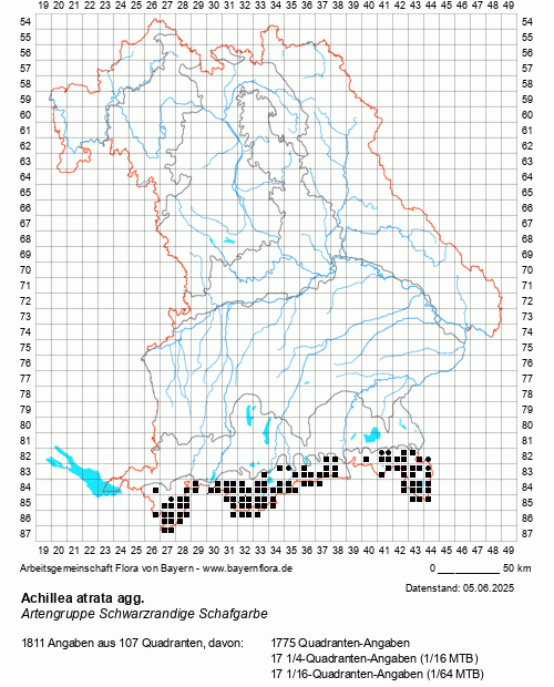 Die Verbreitungskarte zu Achillea atrata agg. wird geladen ...