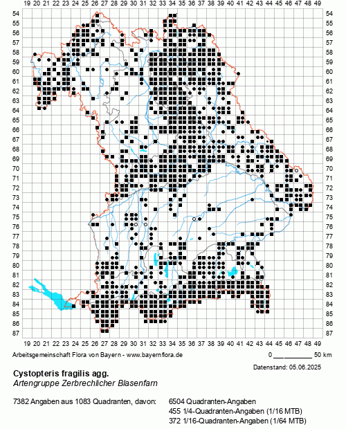 Die Verbreitungskarte zu Cystopteris fragilis agg. wird geladen ...