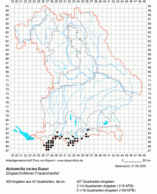 Die Verbreitungskarte zu Alchemilla incisa Buser wird geladen ...