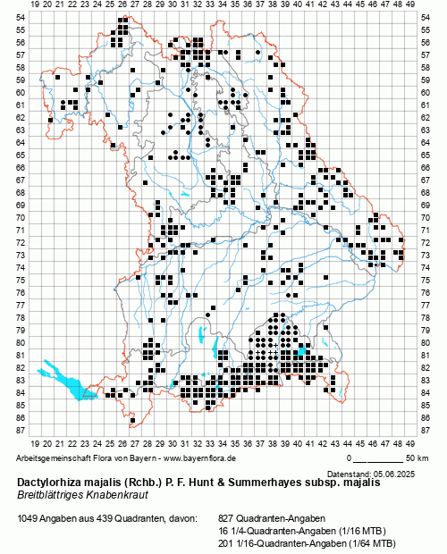 Die Verbreitungskarte zu Dactylorhiza majalis (Rchb.) P. F. Hunt & Summerhayes subsp. majalis wird geladen ...