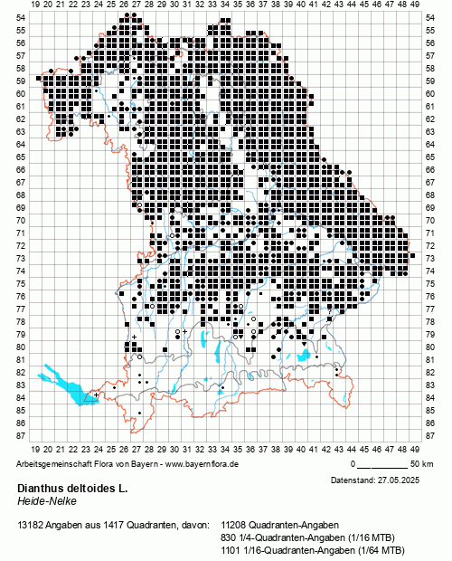 Die Verbreitungskarte zu Dianthus deltoides L. wird geladen ...