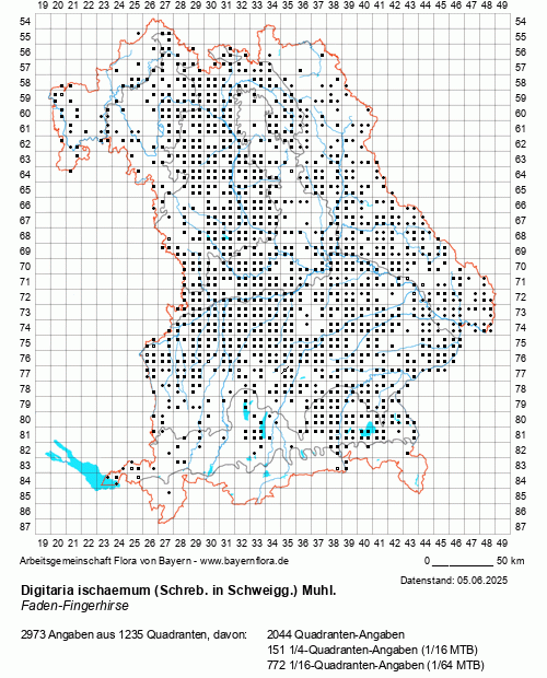 Die Verbreitungskarte zu Digitaria ischaemum (Schweigg.) Mühl. wird geladen ...