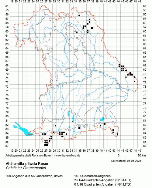 Die Verbreitungskarte zu Alchemilla plicata Buser wird geladen ...