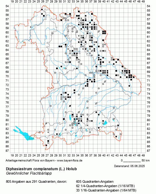 Die Verbreitungskarte zu Diphasiastrum complanatum (L.) Holub wird geladen ...