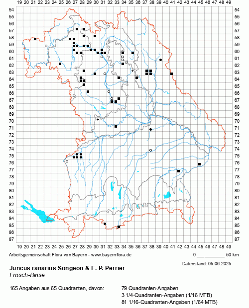 Die Verbreitungskarte zu Juncus ranarius Songeon & E. P. Perrier wird geladen ...