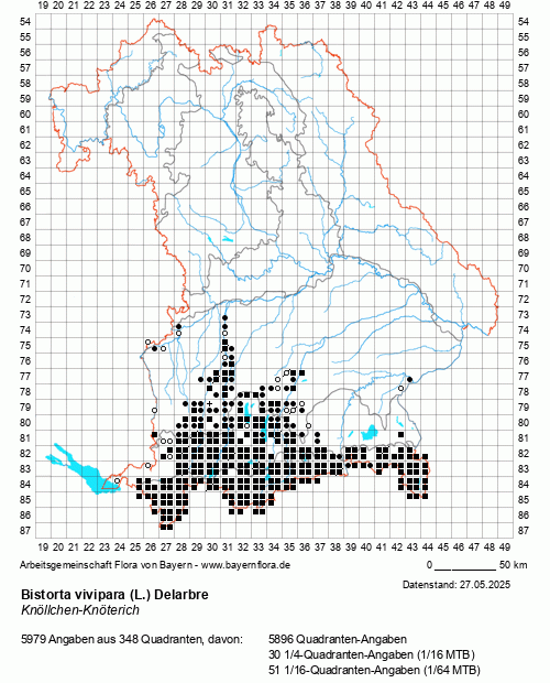 Die Verbreitungskarte zu Bistorta vivipara (L.) Delarbre wird geladen ...