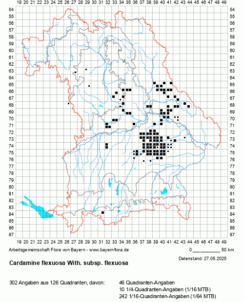 Die Verbreitungskarte zu Cardamine flexuosa With. subsp. flexuosa wird geladen ...