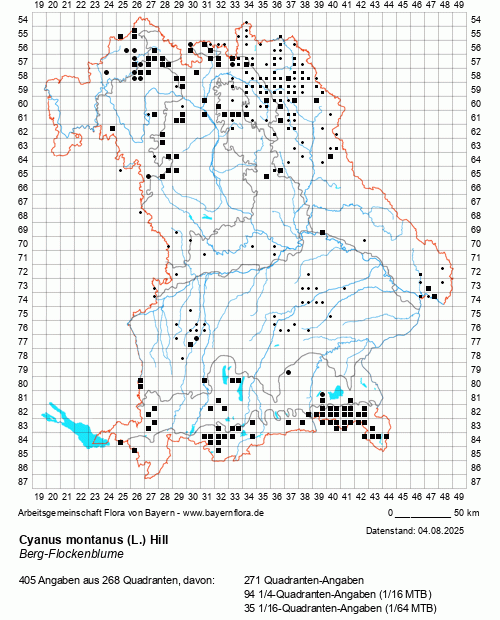 Die Verbreitungskarte zu Cyanus montanus (L.) Hill wird geladen ...