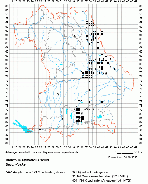 Die Verbreitungskarte zu Dianthus sylvaticus Willd. wird geladen ...