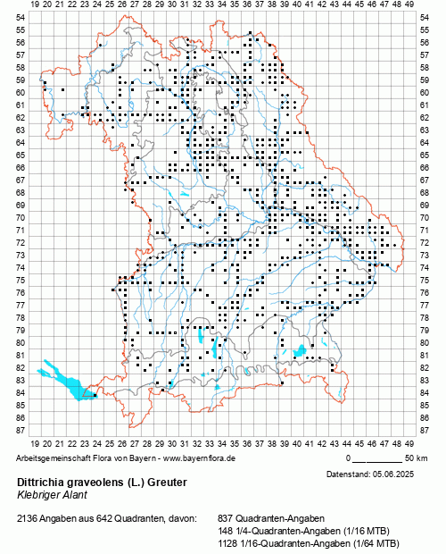 Die Verbreitungskarte zu Dittrichia graveolens (L.) Greuter wird geladen ...