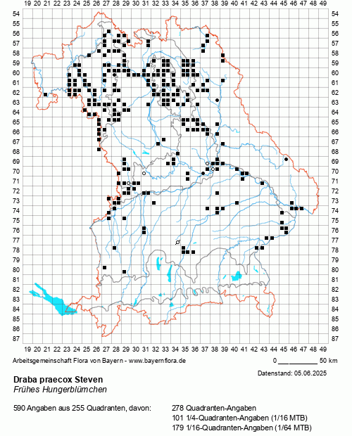 Die Verbreitungskarte zu Draba praecox Steven wird geladen ...